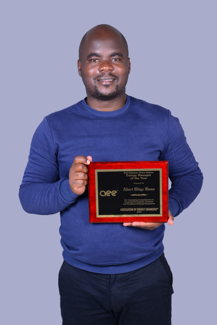 albert odiya Moi Universitys Alumnus Scoops Energy Manager of the Year Award